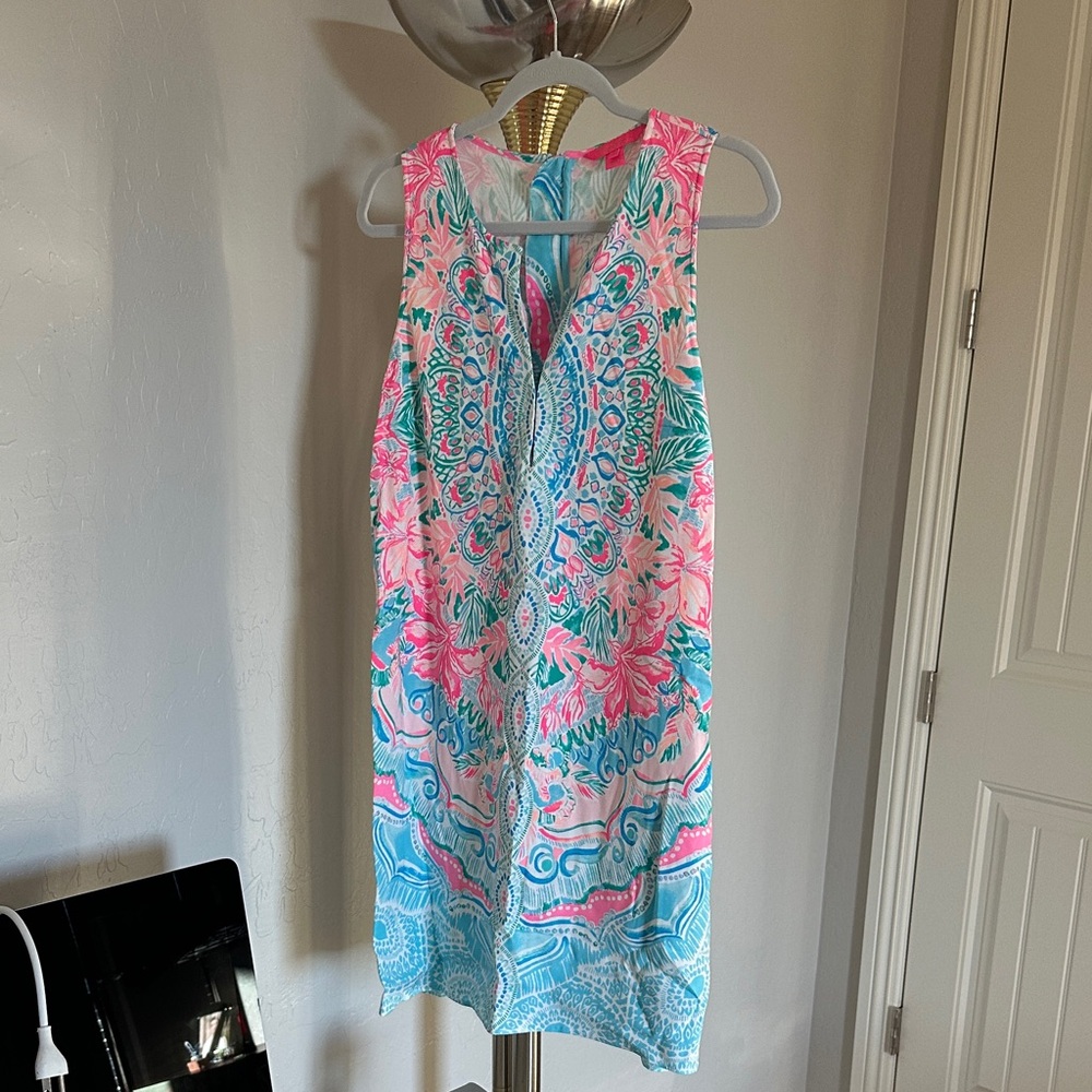 Lilly Pulitzer Pink and Blue Patterned Dress